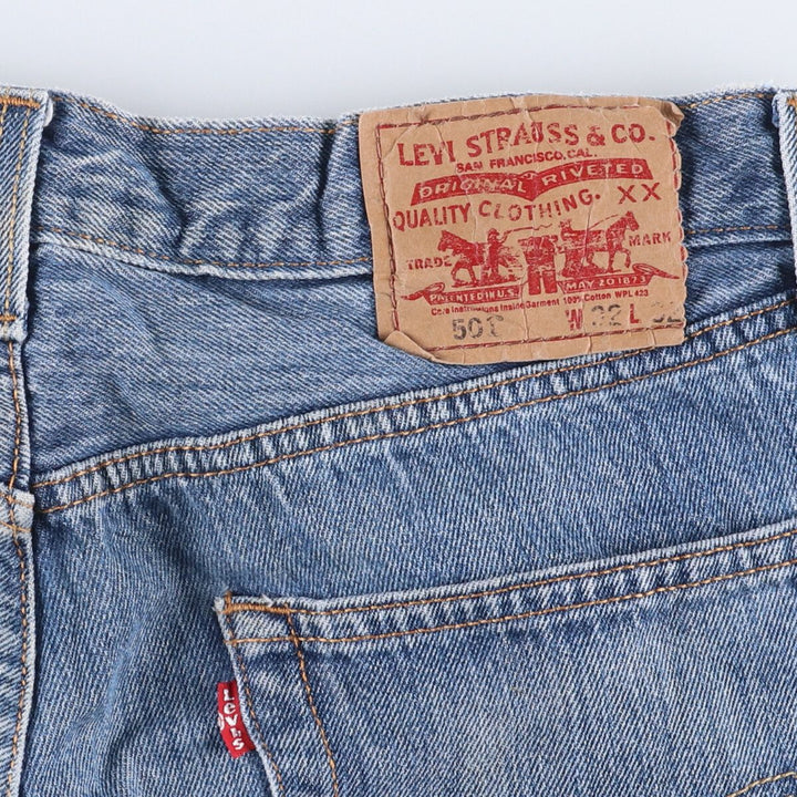 Levi's 501 straight denim pants for men, size W33 cotton blue type Vintage Second Hand