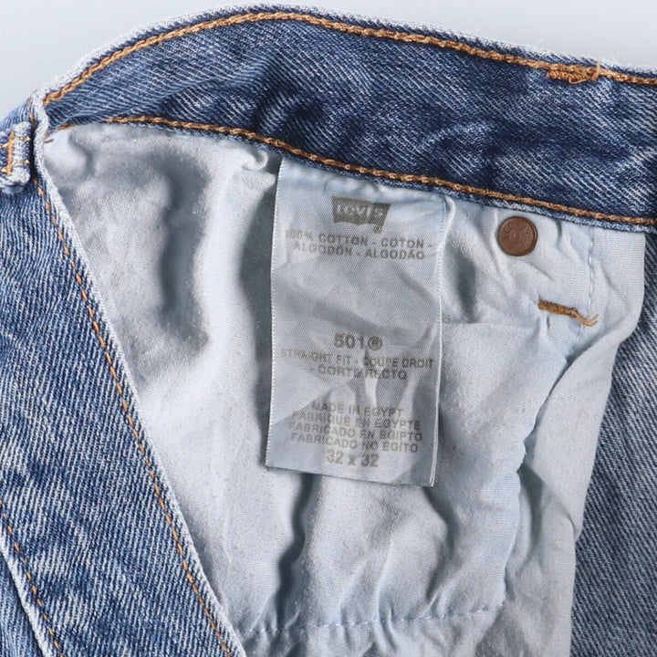 Levi's 501 straight denim pants for men, size W33 cotton blue type Vintage Second Hand