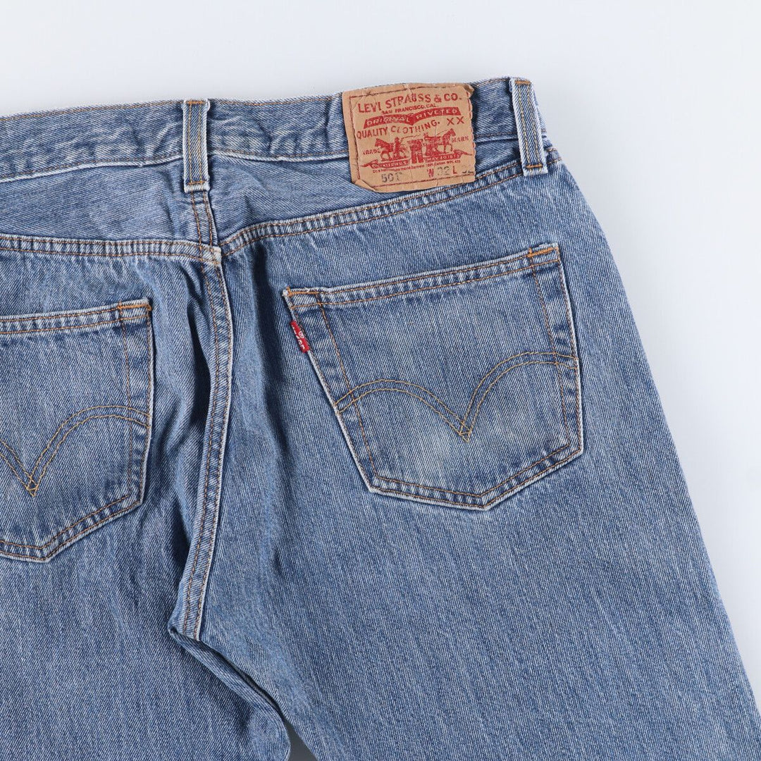 Levi's 501 straight denim pants for men, size W33 cotton blue type Vintage Second Hand