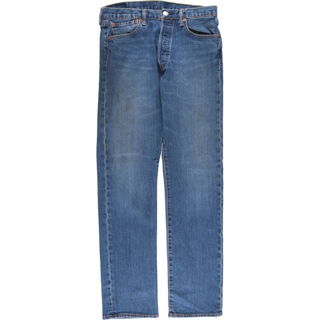 Levi's 501 straight denim pants for men, size W32 cotton blue type Vintage Second Hand