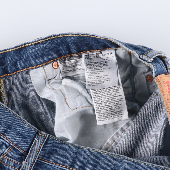 Levi's 501 straight denim pants for men, size W32 cotton blue type Vintage Second Hand