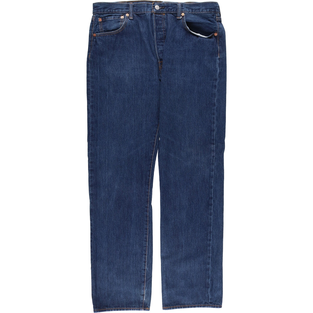 Dark navy blue Levi's 501 straight denim pants for men, equivalent to w36 cotton blue type Vintage Second Hand