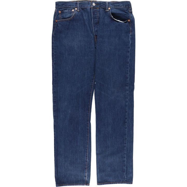 Dark navy blue Levi's 501 straight denim pants for men, equivalent to w36 cotton blue type Vintage Second Hand