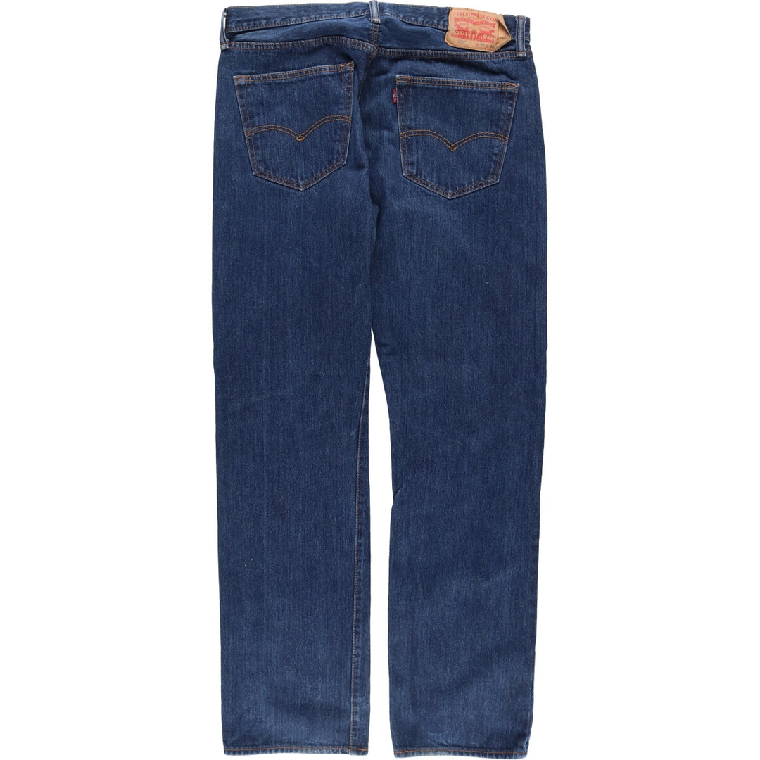 Dark navy blue Levi's 501 straight denim pants for men, equivalent to w36 cotton blue type Vintage Second Hand