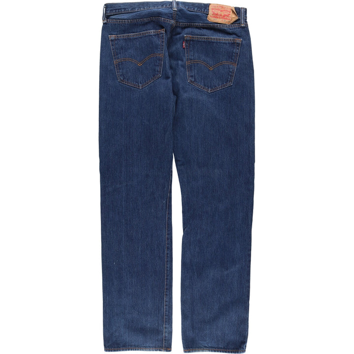 Dark navy blue Levi's 501 straight denim pants for men, equivalent to w36 cotton blue type Vintage Second Hand