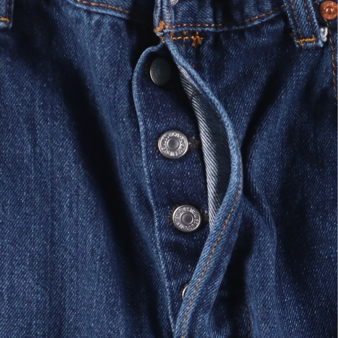 Dark navy blue Levi's 501 straight denim pants for men, equivalent to w36 cotton blue type Vintage Second Hand