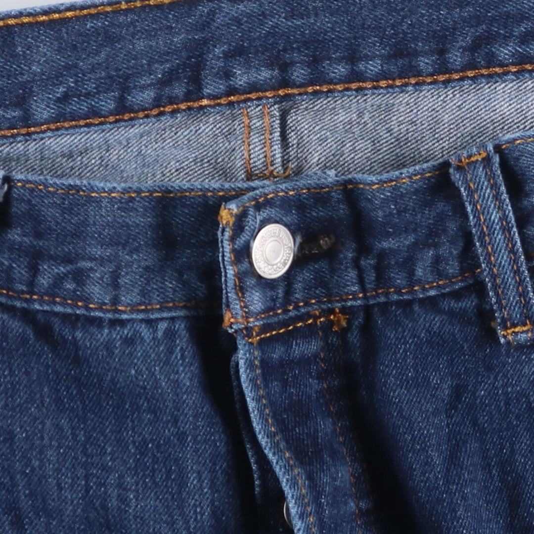 Dark navy blue Levi's 501 straight denim pants for men, equivalent to w36 cotton blue type Vintage Second Hand