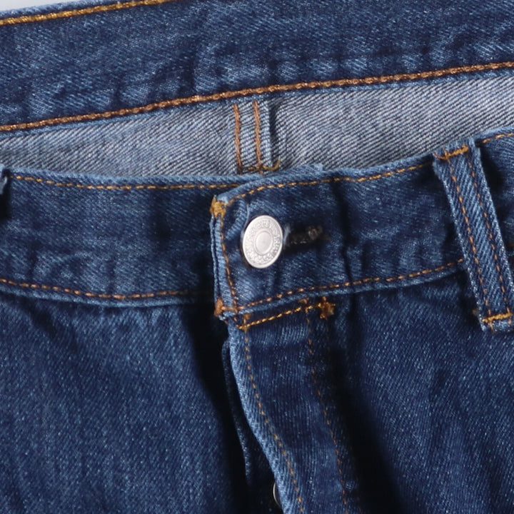 Dark navy blue Levi's 501 straight denim pants for men, equivalent to w36 cotton blue type Vintage Second Hand