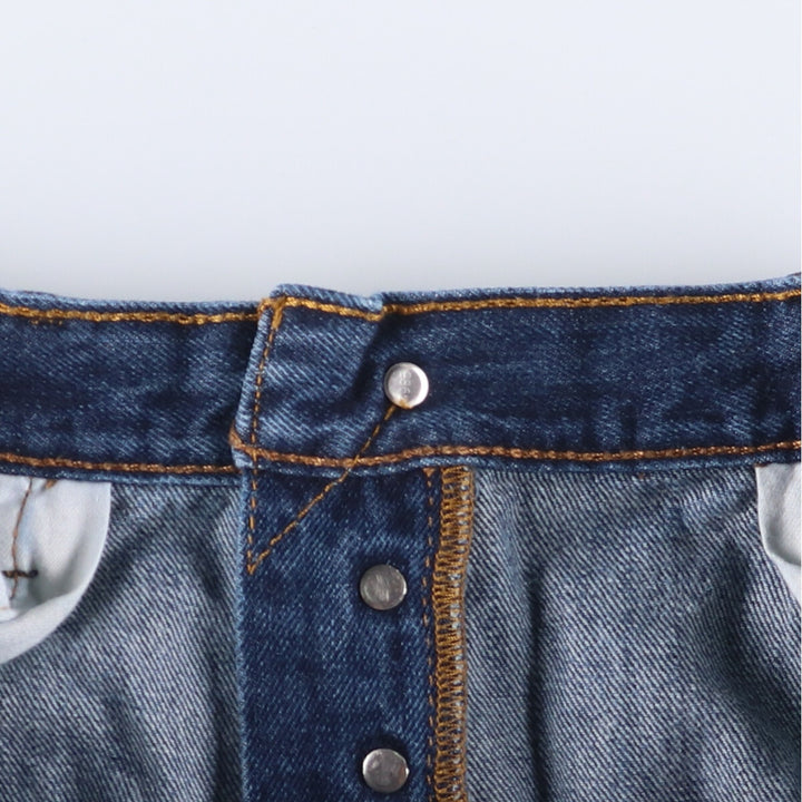 Dark navy blue Levi's 501 straight denim pants for men, equivalent to w36 cotton blue type Vintage Second Hand