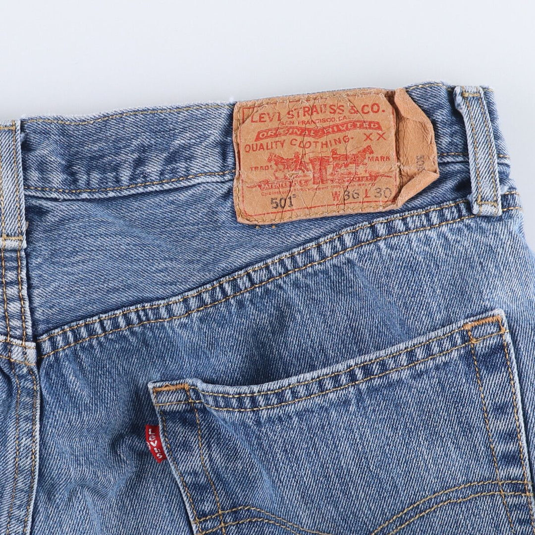 Levi's 501 straight denim pants for men, size W36 cotton blue type Vintage Second Hand