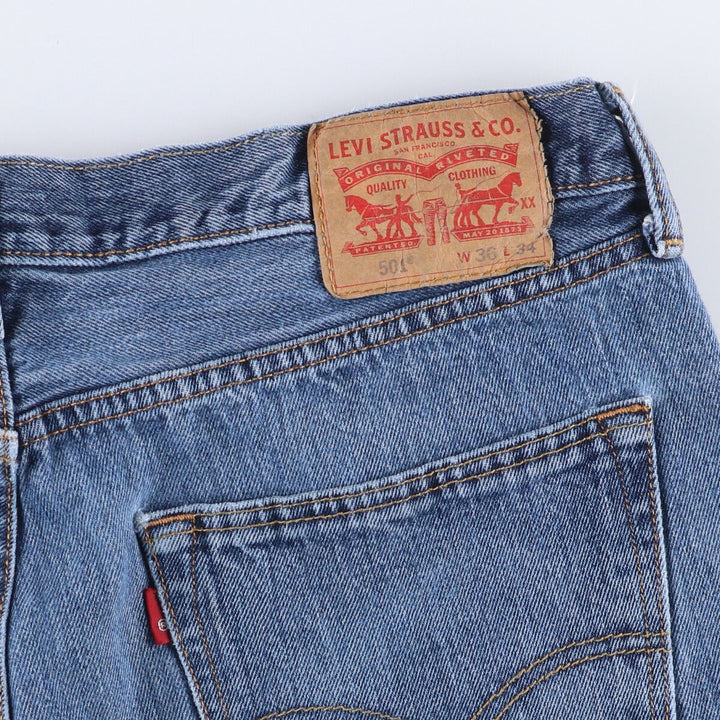 Levi's 501 straight denim pants for men, size W36 cotton blue type Vintage Second Hand