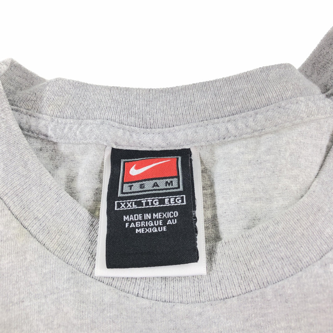 ~00'S Nike College T-shirt Men's XXL size cotton gray type Vintage Second Hand