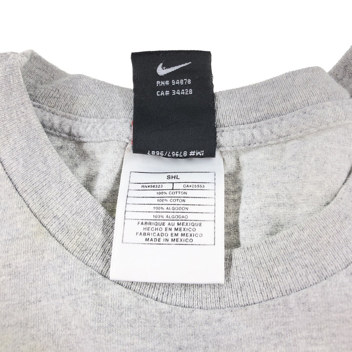 ~00'S Nike College T-shirt Men's XXL size cotton gray type Vintage Second Hand