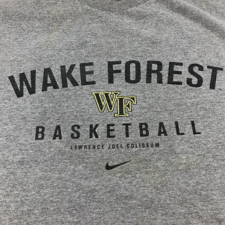 ~00'S Nike College T-shirt Men's XXL size cotton gray type Vintage Second Hand