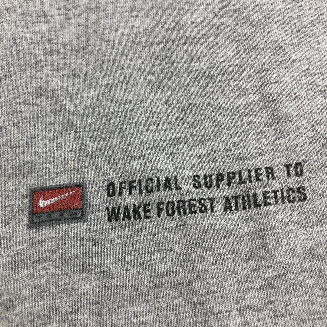 ~00'S Nike College T-shirt Men's XXL size cotton gray type Vintage Second Hand