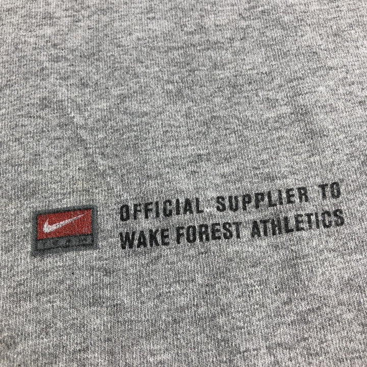 ~00'S Nike College T-shirt Men's XXL size cotton gray type Vintage Second Hand