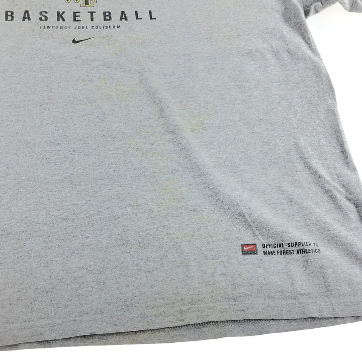 ~00'S Nike College T-shirt Men's XXL size cotton gray type Vintage Second Hand