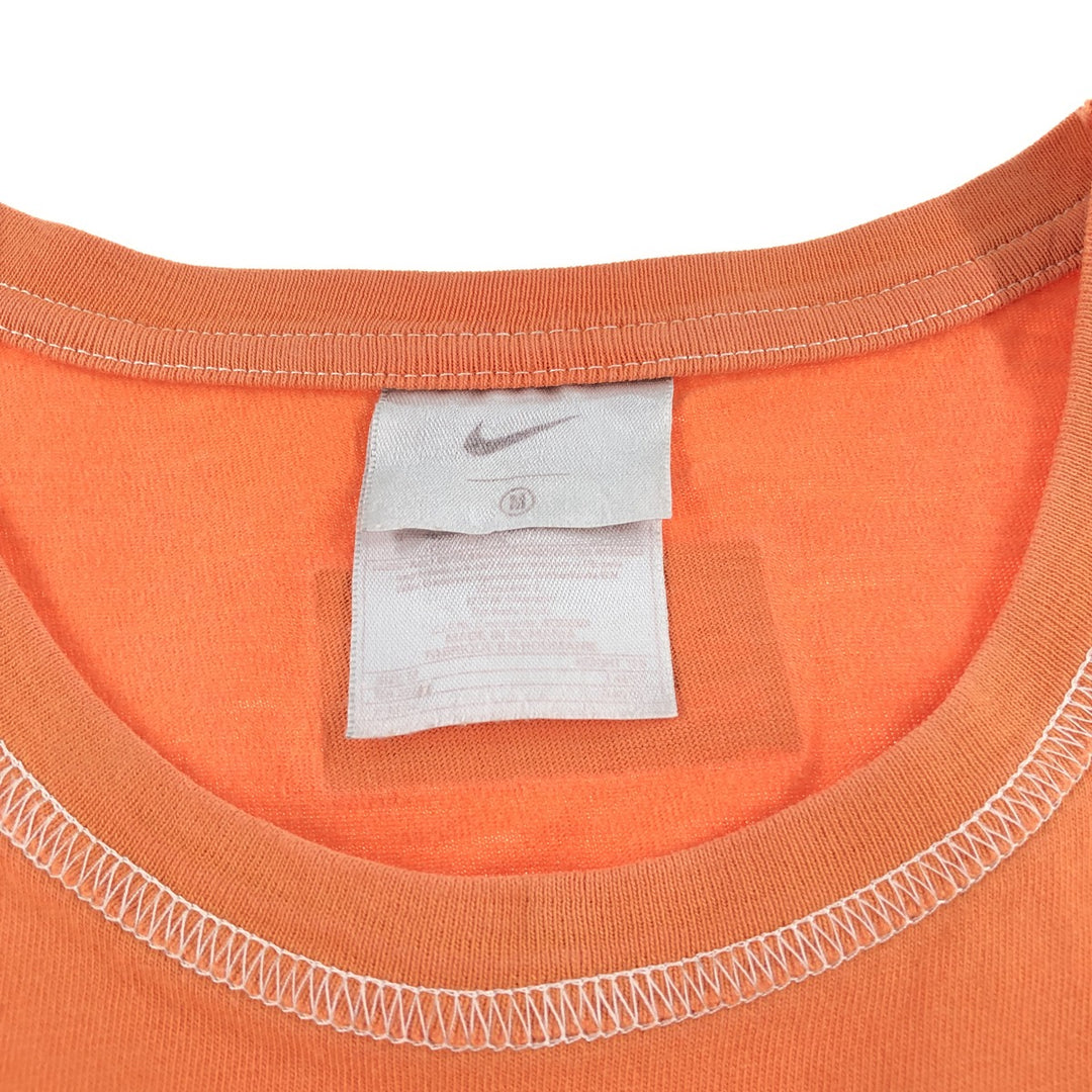 00'S Nike logo print T-shirt, men's size M cotton orange type Vintage Second Hand