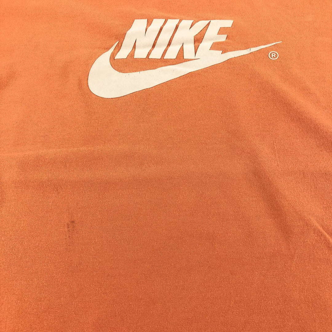00'S Nike logo print T-shirt, men's size M cotton orange type Vintage Second Hand