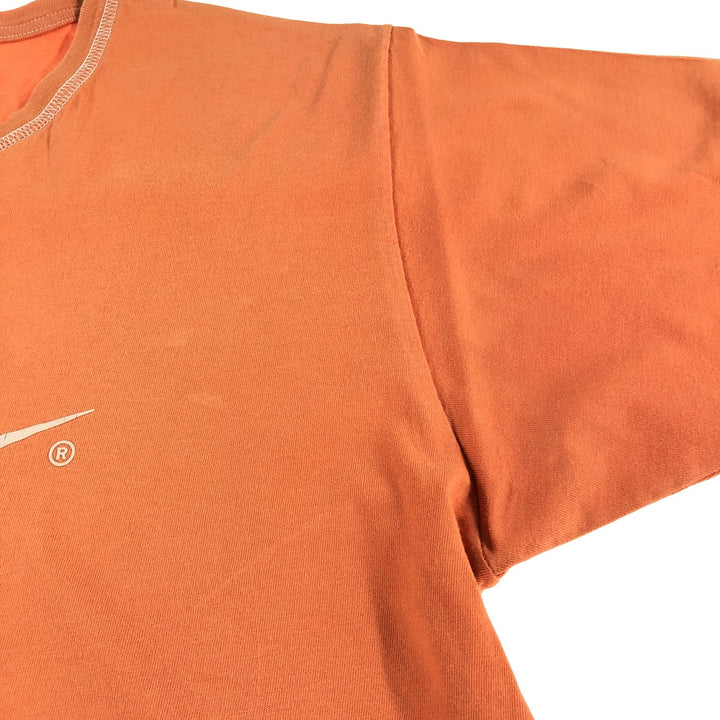 00'S Nike logo print T-shirt, men's size M cotton orange type Vintage Second Hand