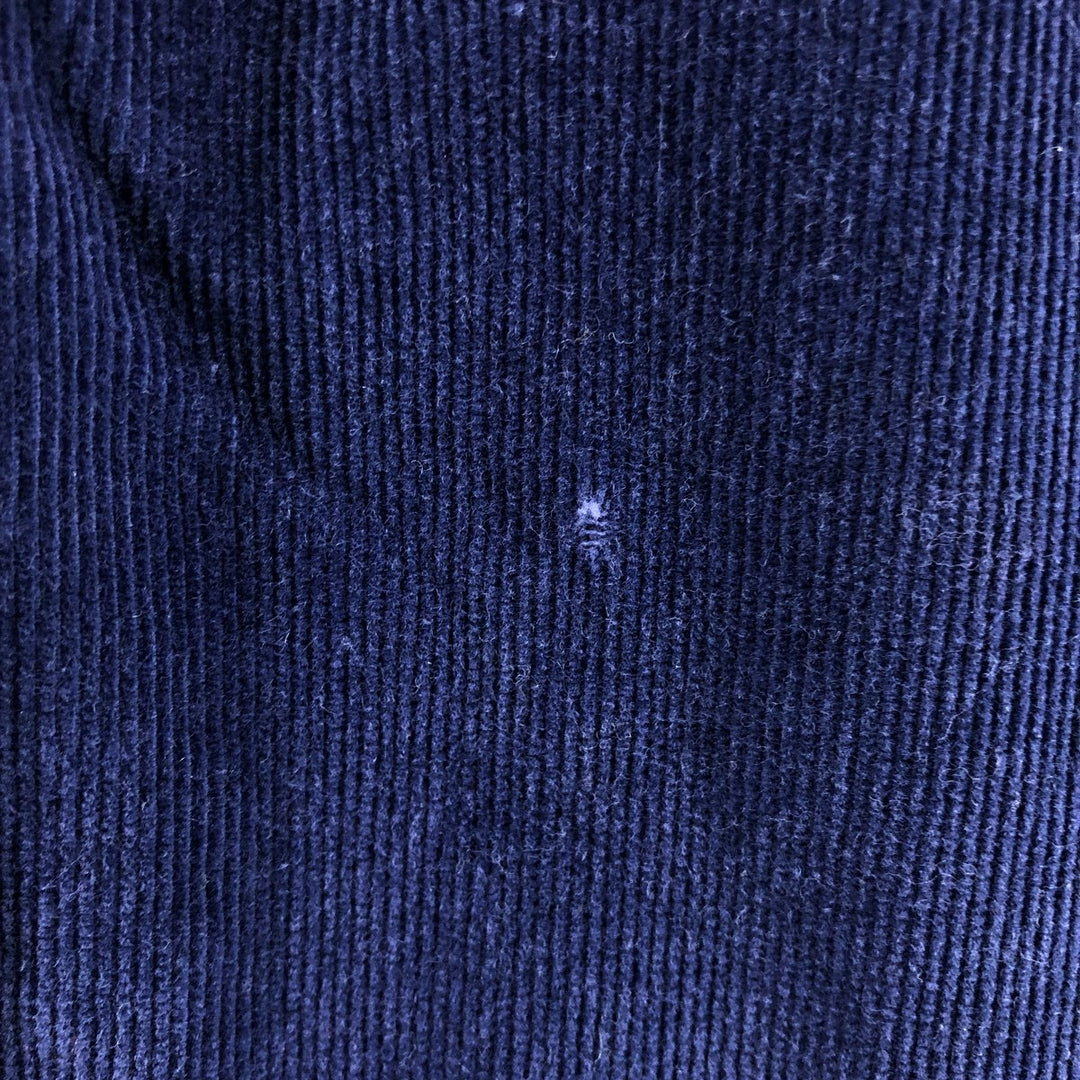 00'S Eddie Bauer Long Sleeve Button Down Corduroy Shirt Men's XL cotton Navy blue Vintage Second Hand