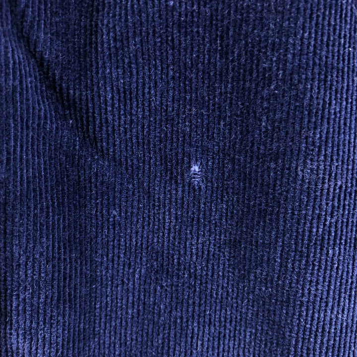 00'S Eddie Bauer Long Sleeve Button Down Corduroy Shirt Men's XL cotton Navy blue Vintage Second Hand