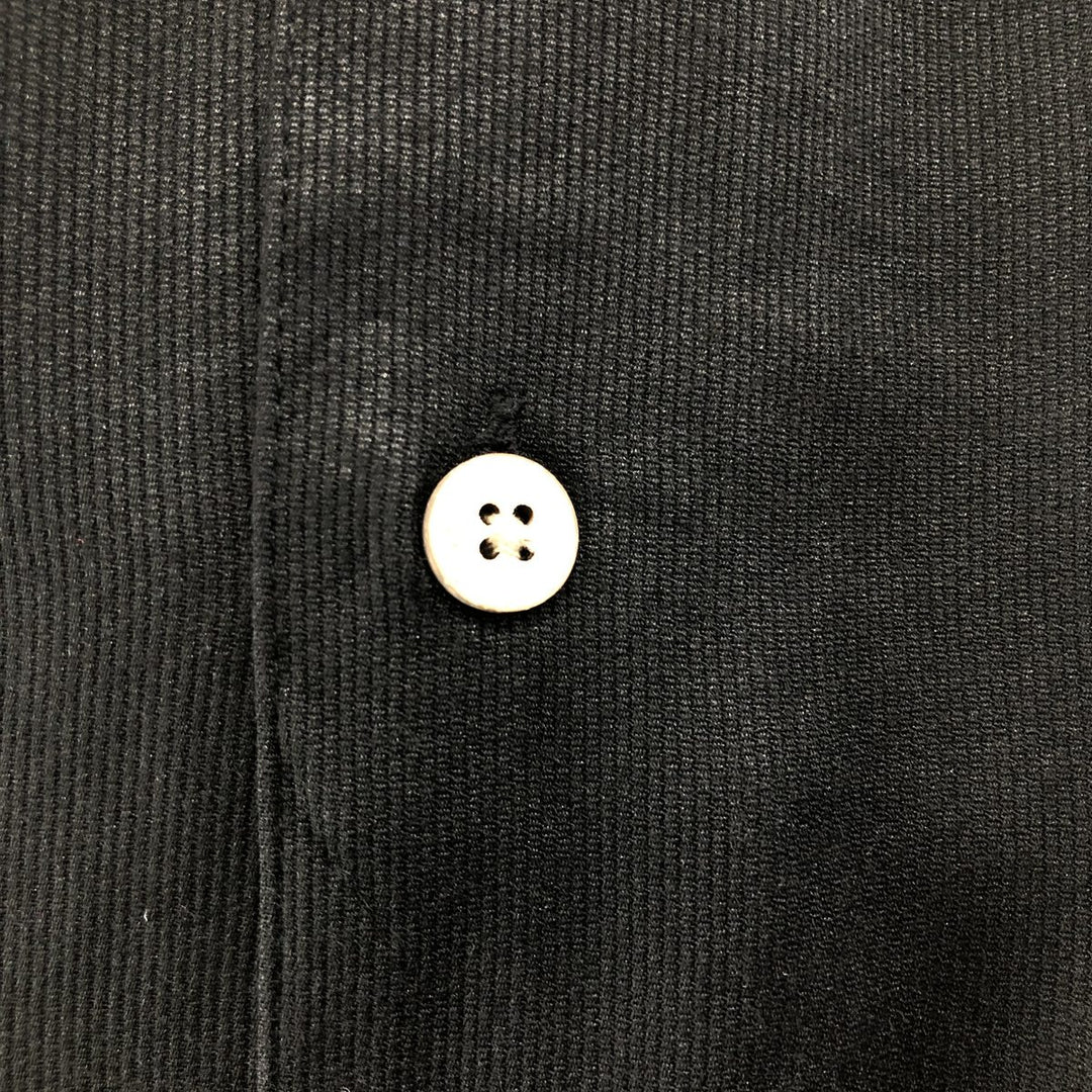 GEORGE Two-tone short sleeve open collar rayon x polyester shirt box shirt men's XL size Rayon black type Vintage Second Hand