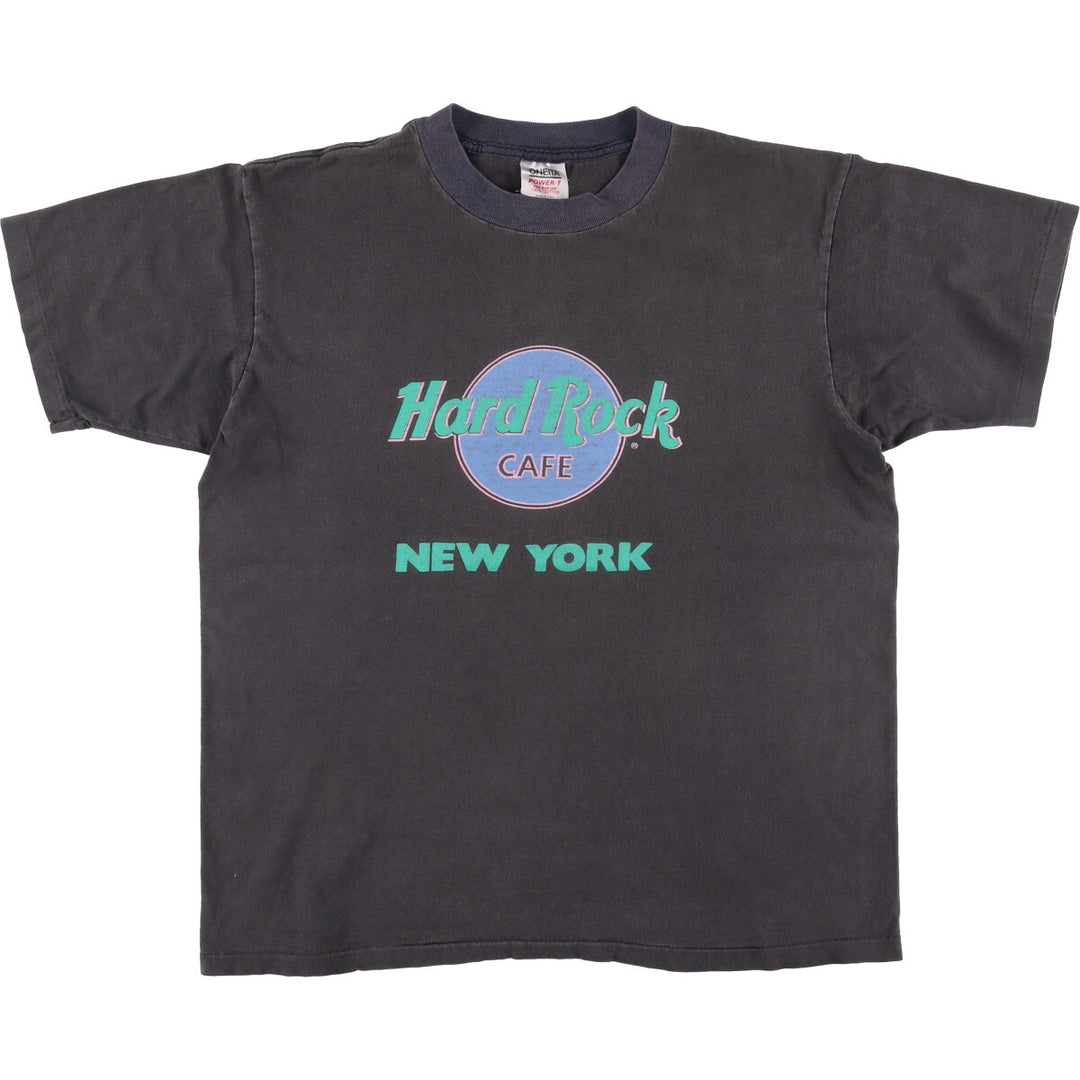 90'S ONEITA HARD ROCK CAFE Advertising T-shirt Made in USA Men's XL Vintage cotton black type Vintage Second Hand