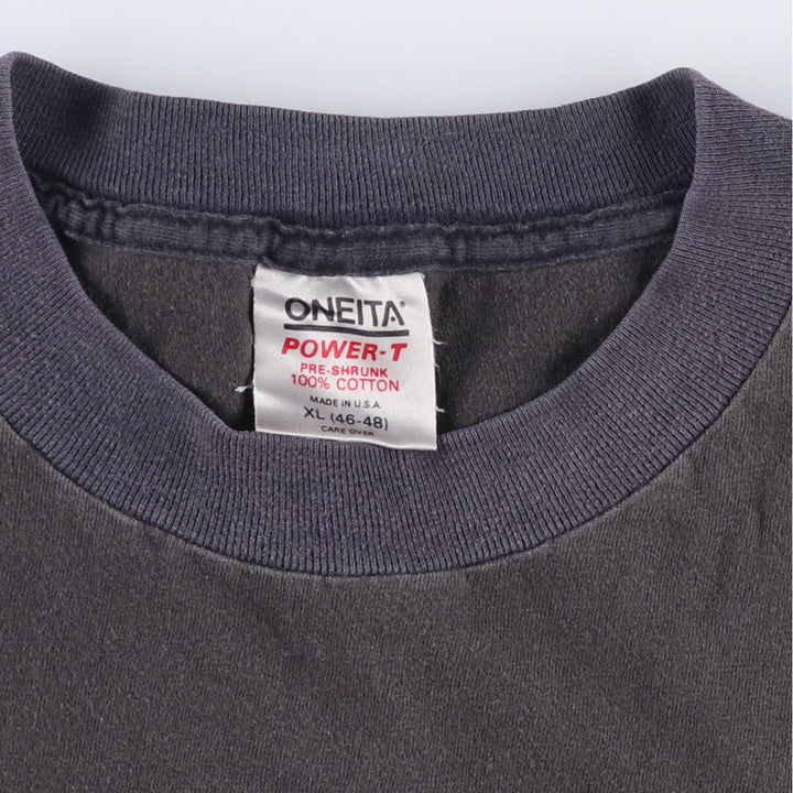 90'S ONEITA HARD ROCK CAFE Advertising T-shirt Made in USA Men's XL Vintage cotton black type Vintage Second Hand