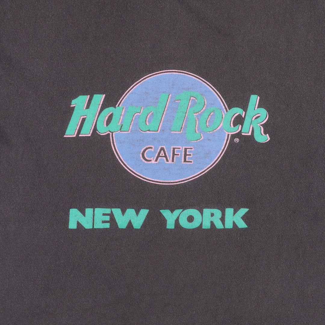 90'S ONEITA HARD ROCK CAFE Advertising T-shirt Made in USA Men's XL Vintage cotton black type Vintage Second Hand