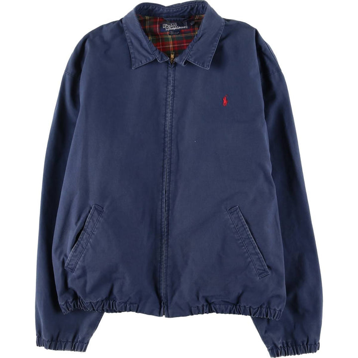 Ralph Lauren POLO by Ralph Lauren Swing Top Sports Jacket Men's L size cotton navy blue type Vintage Second Hand