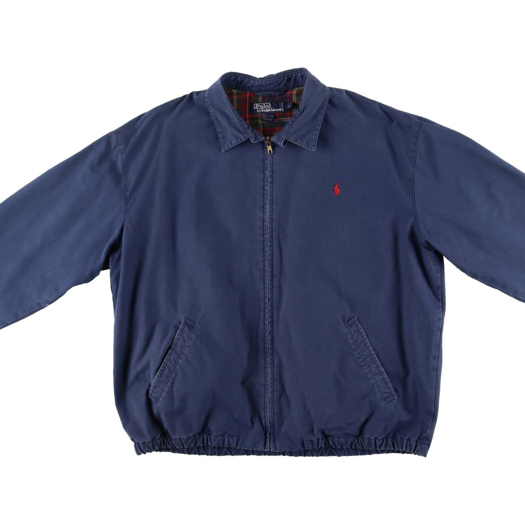 Ralph Lauren POLO by Ralph Lauren Swing Top Sports Jacket Men's L size cotton navy blue type Vintage Second Hand