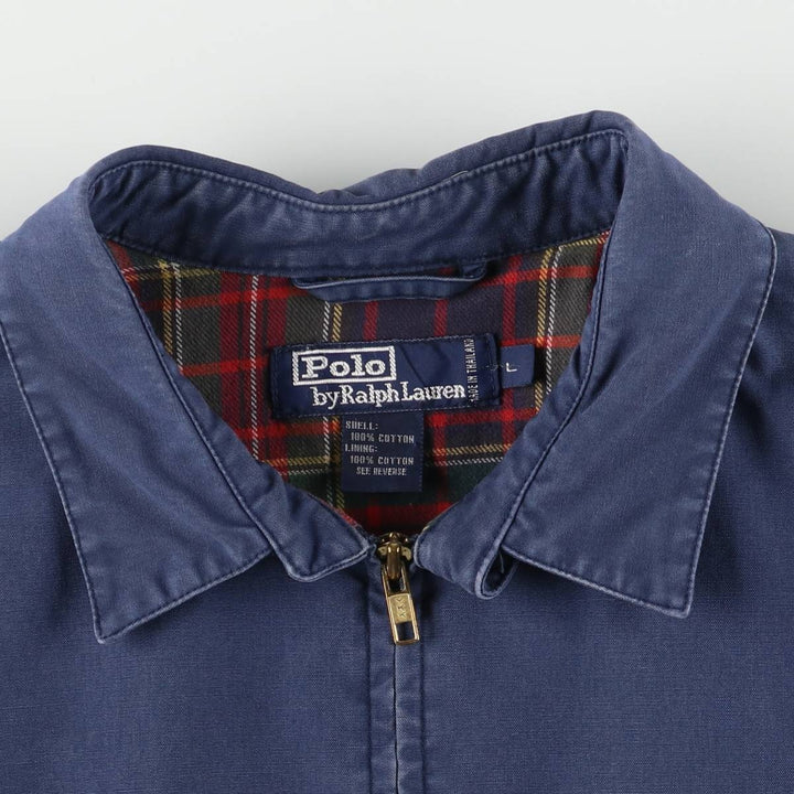 Ralph Lauren POLO by Ralph Lauren Swing Top Sports Jacket Men's L size cotton navy blue type Vintage Second Hand
