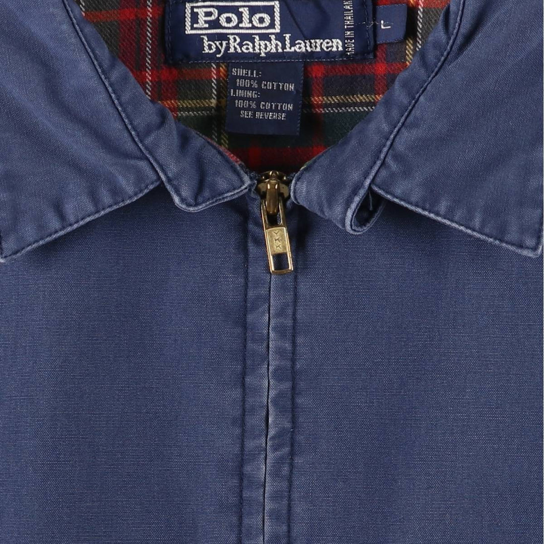Ralph Lauren POLO by Ralph Lauren Swing Top Sports Jacket Men's L size cotton navy blue type Vintage Second Hand