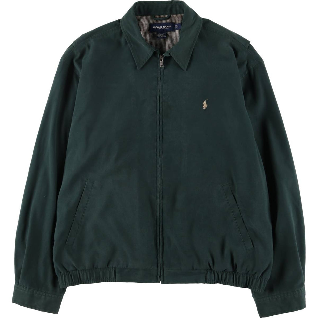 90'S Ralph Lauren POLO GOLF Swing Top Sports Jacket Men's Size L polyester Green type dark green Vintage Second Hand