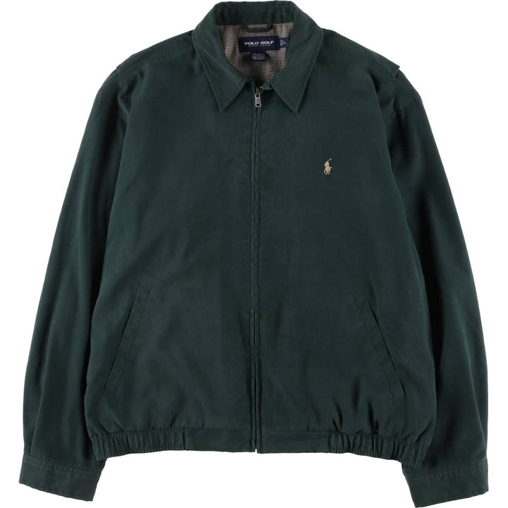 90'S Ralph Lauren POLO GOLF Swing Top Sports Jacket Men's Size L polyester Green type dark green Vintage Second Hand