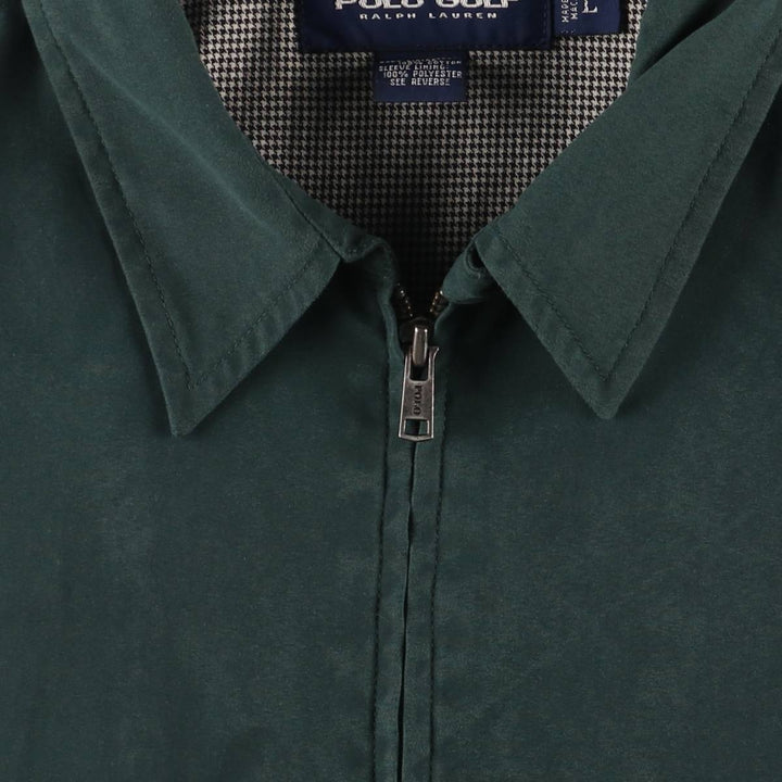 90'S Ralph Lauren POLO GOLF Swing Top Sports Jacket Men's Size L polyester Green type dark green Vintage Second Hand