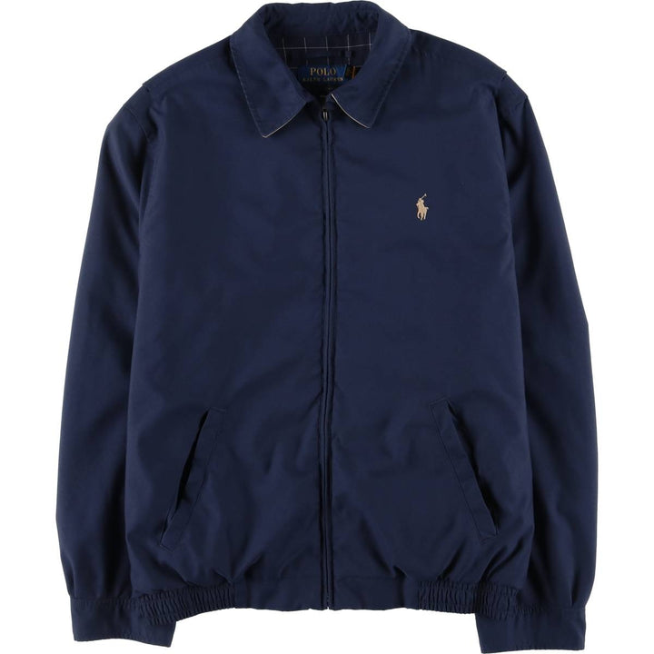 Ralph Lauren POLO RALPH LAUREN Swing Top Sports Jacket Men's M polyester navy blue type Vintage Second Hand