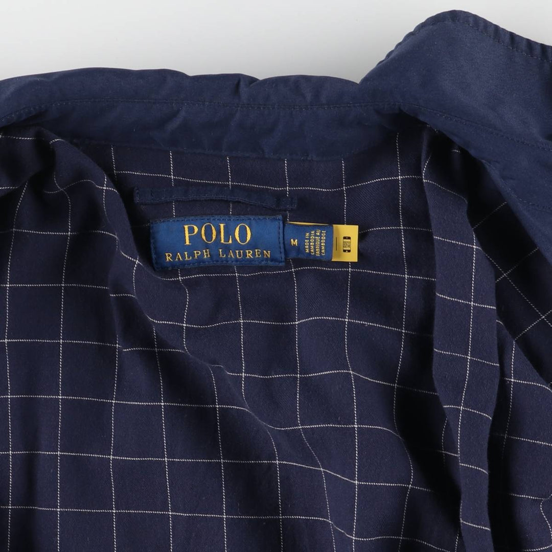 Ralph Lauren POLO RALPH LAUREN Swing Top Sports Jacket Men's M polyester navy blue type Vintage Second Hand