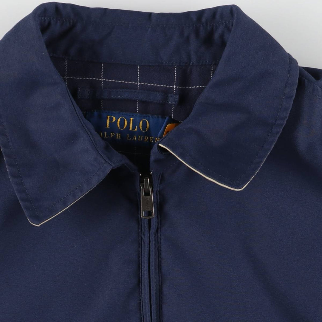 Ralph Lauren POLO RALPH LAUREN Swing Top Sports Jacket Men's M polyester navy blue type Vintage Second Hand