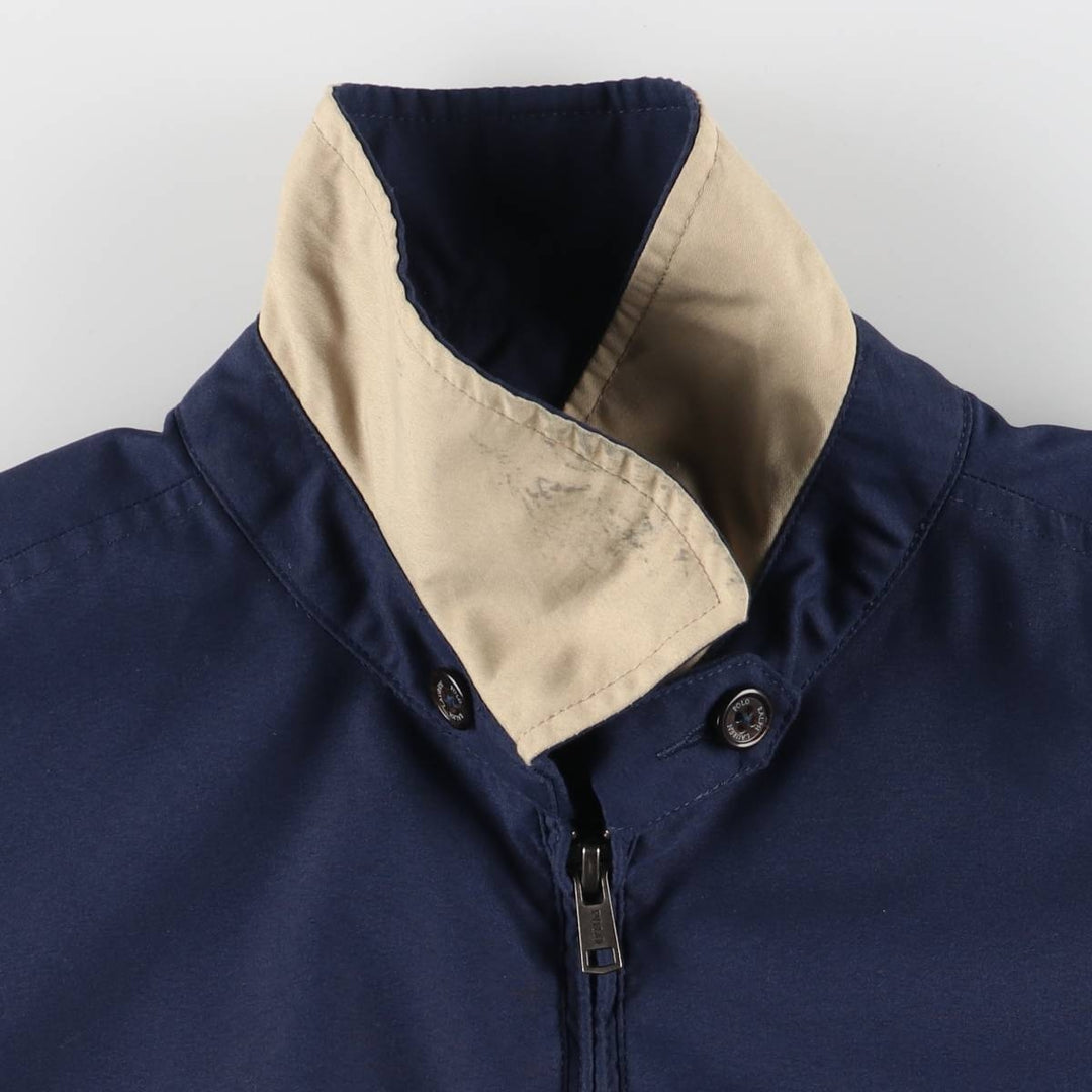 Ralph Lauren POLO RALPH LAUREN Swing Top Sports Jacket Men's M polyester navy blue type Vintage Second Hand