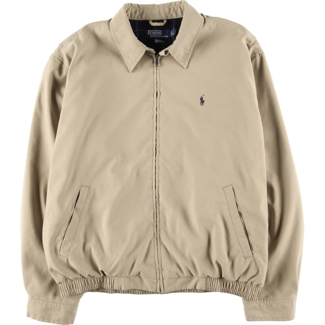 Ralph Lauren POLO by Ralph Lauren Swing Top Sports Jacket Men's L size polyester Beige type Vintage Second Hand