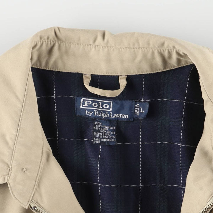 Ralph Lauren POLO by Ralph Lauren Swing Top Sports Jacket Men's L size polyester Beige type Vintage Second Hand