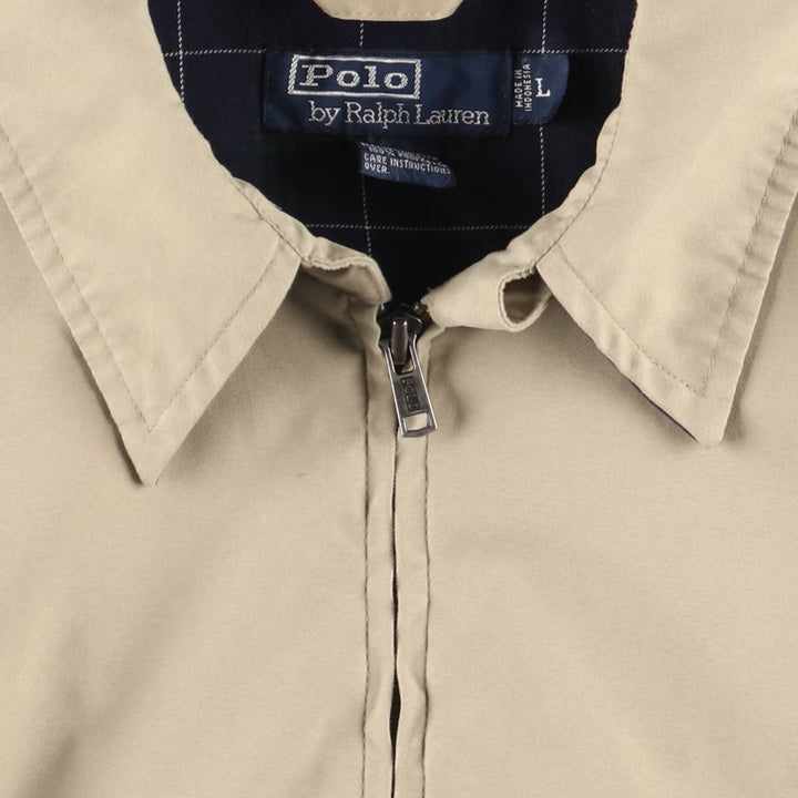 Ralph Lauren POLO by Ralph Lauren Swing Top Sports Jacket Men's L size polyester Beige type Vintage Second Hand