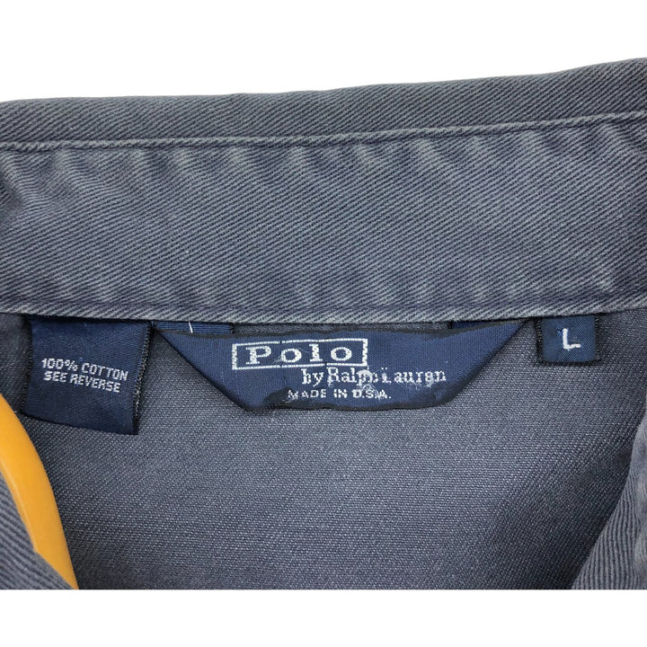 90'S Polo by Ralph Lauren swing top sports jacket, made in the USA, men's size L, vintage cotton gray type Vintage Second Hand