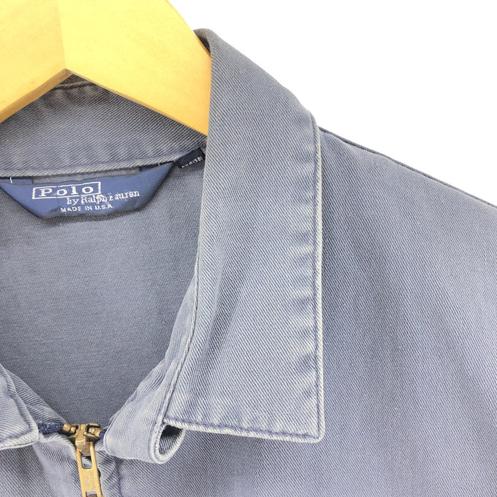 90'S Polo by Ralph Lauren swing top sports jacket, made in the USA, men's size L, vintage cotton gray type Vintage Second Hand