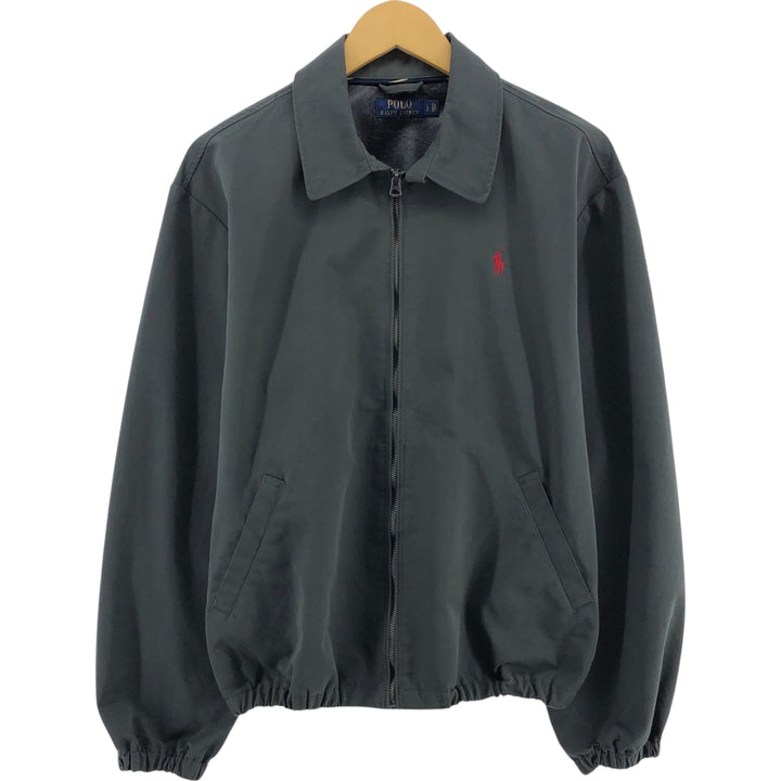 Ralph Lauren POLO RALPH LAUREN Swing Top Sports Jacket Men's L size cotton gray type Vintage Second Hand
