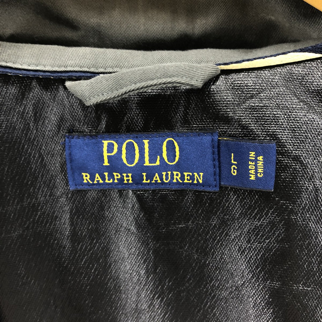 Ralph Lauren POLO RALPH LAUREN Swing Top Sports Jacket Men's L size cotton gray type Vintage Second Hand