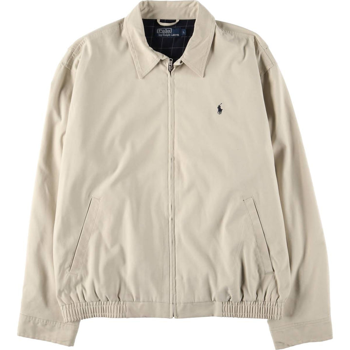 Ralph Lauren POLO by Ralph Lauren Swing Top Sports Jacket Men's L size polyester Beige type Vintage Second Hand