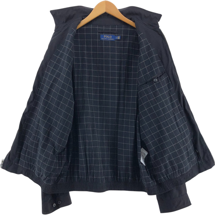 Ralph Lauren POLO RALPH LAUREN Single Point Swing Top Sports Jacket Men's L size polyester black type Vintage Second Hand